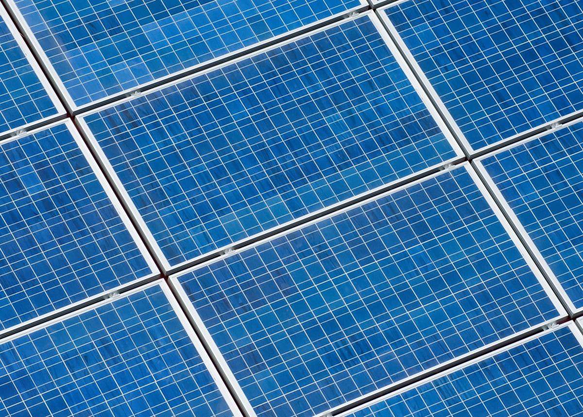 Close-up of a solar panel. Credit: Wayne National Forest, CC BY 2.0, Wikimedia Commons